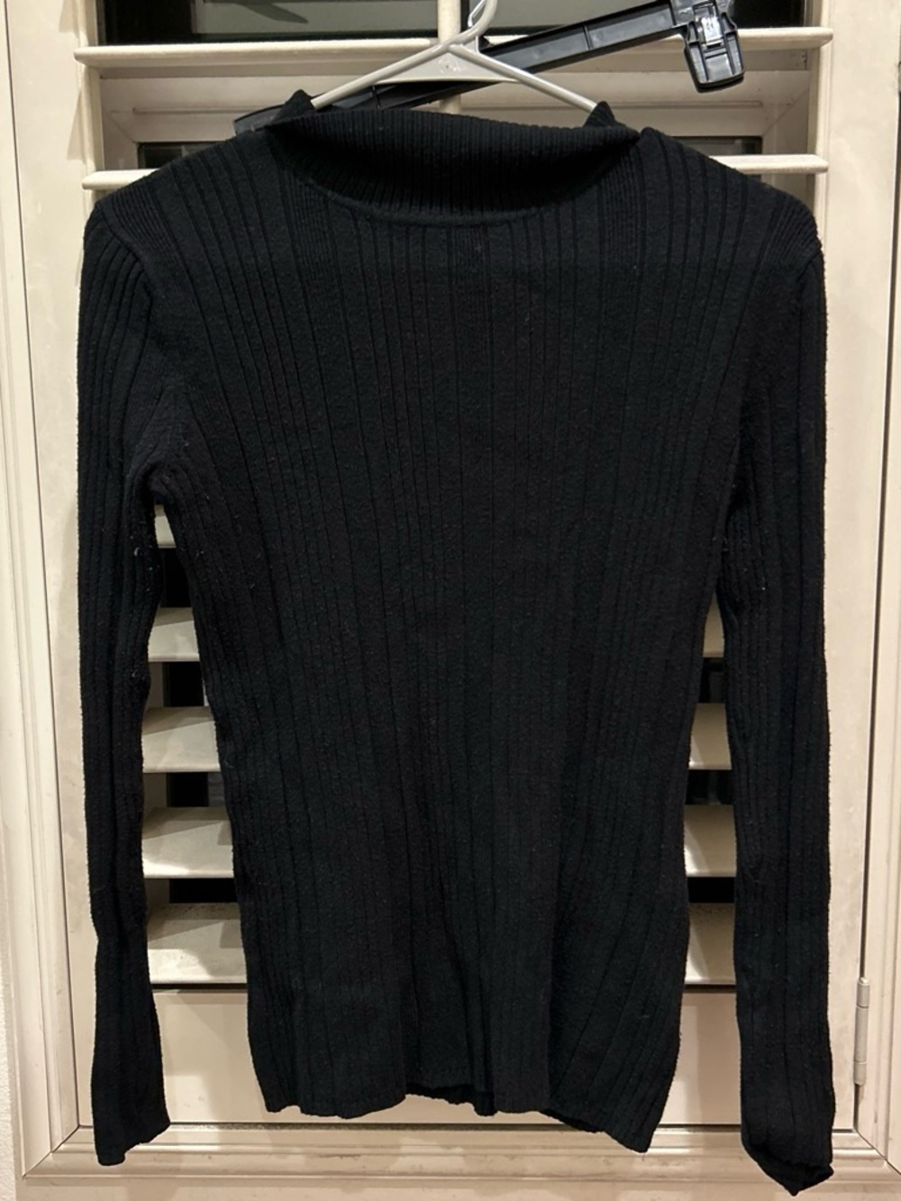 Moschino Black Ribbed Turtleneck Sweater
